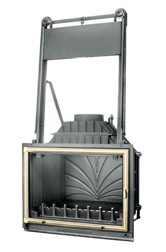 Фото Топка FABRILOR DECO 760 DO BR с подъемной латунной дверцей Фото Топка FABRILOR DECO 760 DO BR с подъемной латунной дверцей