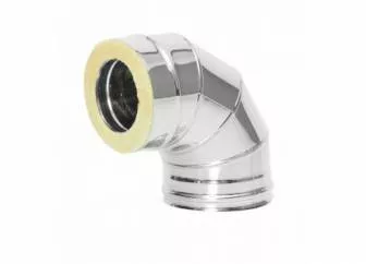 Фото ТиС - Отвод Термо 87° с хомутом D=130/230, AISI 310/304, 0,8/0,5мм