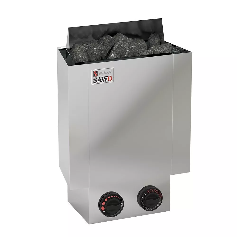 Изображение Электрическая печь SAWO NORDEX MINI NRMN-23NB-Z (2,3 кВт, встроенный пульт, внутри оцинковка, снаружи нержавейка) 1