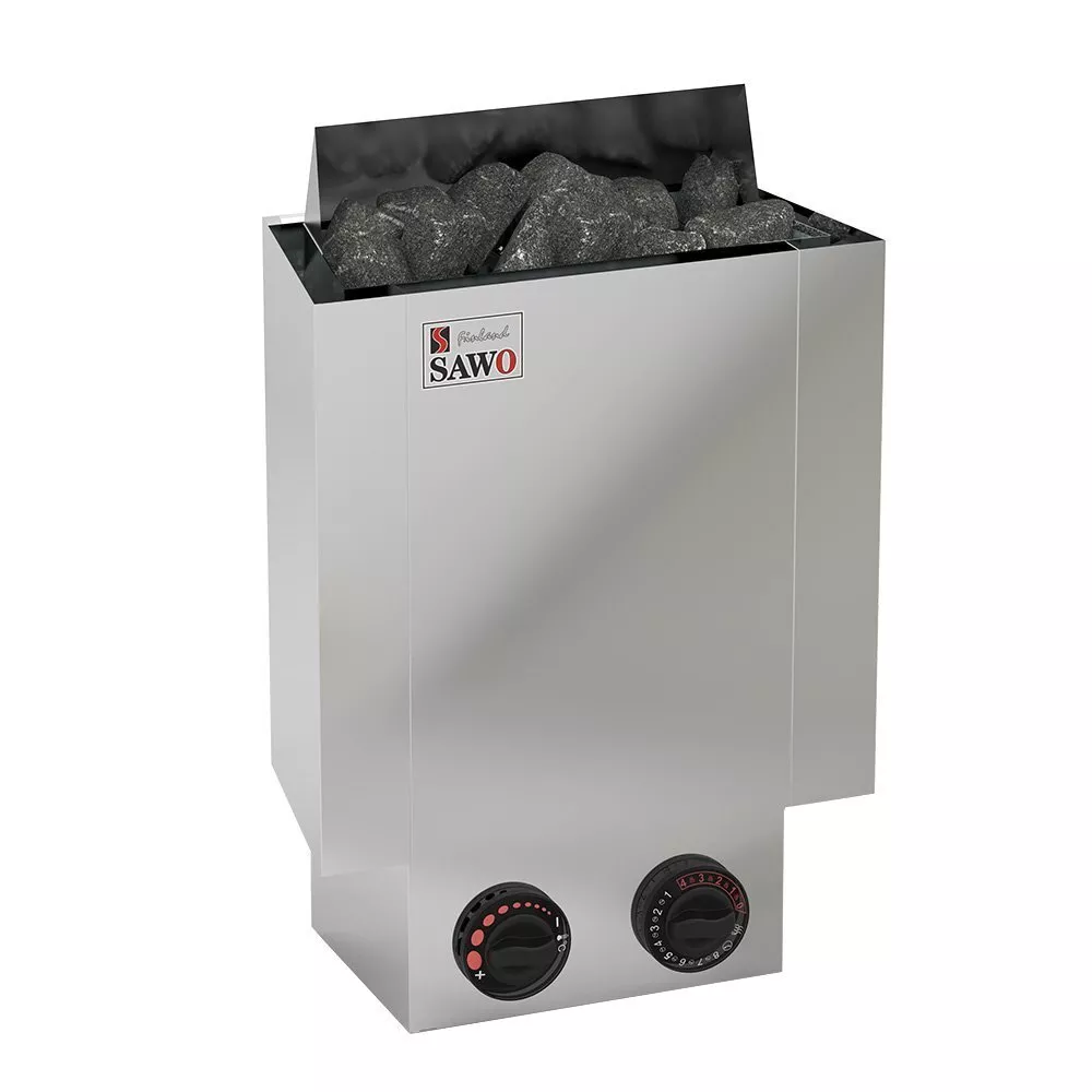 Изображение Электрическая печь SAWO NORDEX MINI NRMN-30NB-Z (3,0 кВт, встроенный пульт, внутри оцинковка, снаружи нержавейка) 1