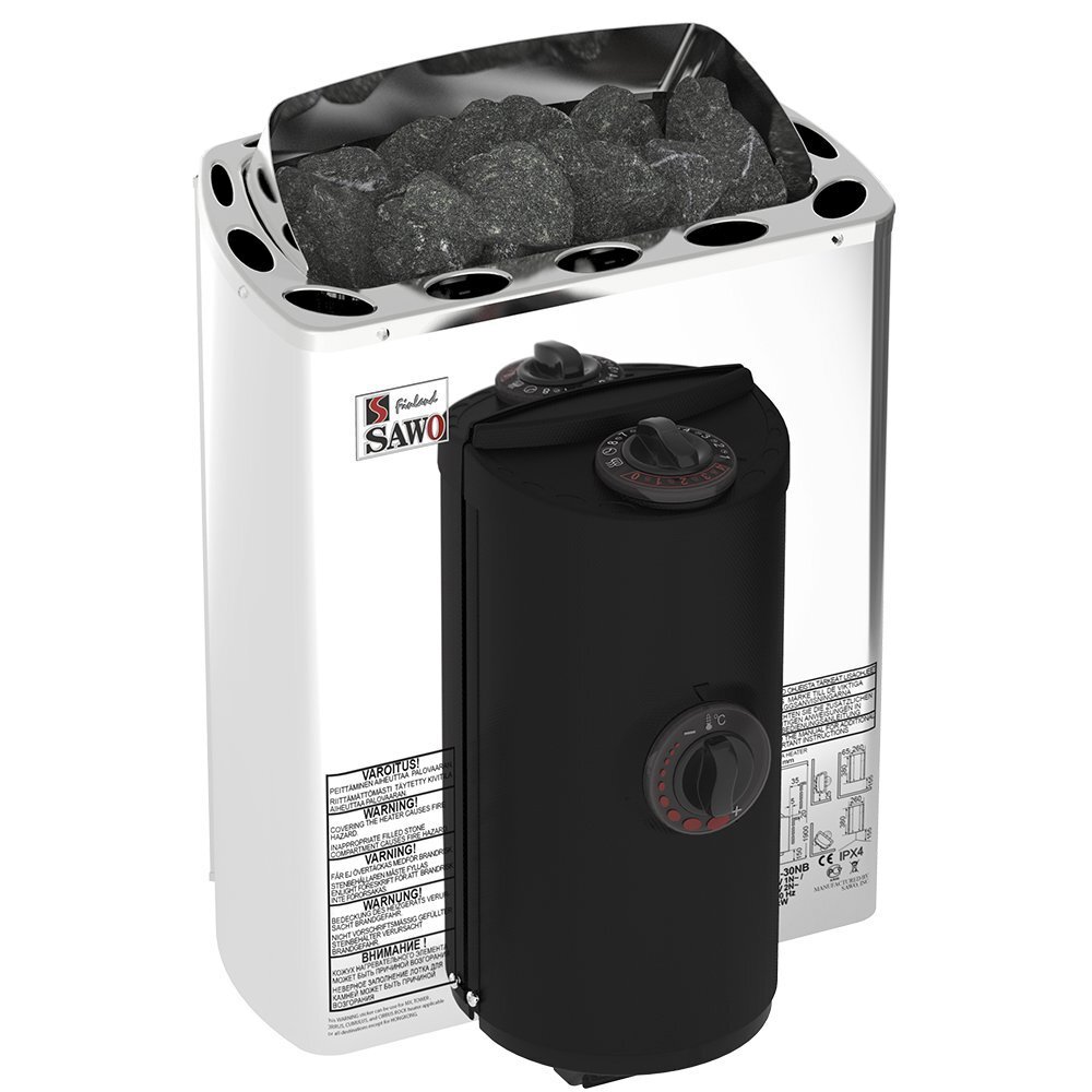 Изображение миниатюра Электрическая печь SAWO Mini X MX-30NB-Z (3 кВт, встроенный пульт, внутри оцинковка, снаружи нержавейка) 1