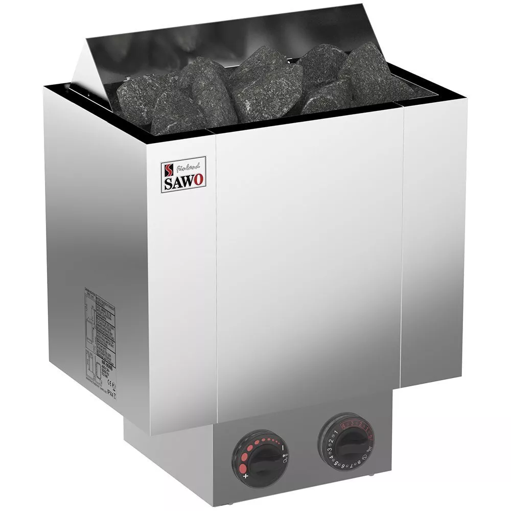 Изображение Электрическая печь SAWO NORDEX NRX-45NB-Z (4,5 кВт, встроенный пульт, внутри оцинковка, снаружи нержавейка) 1