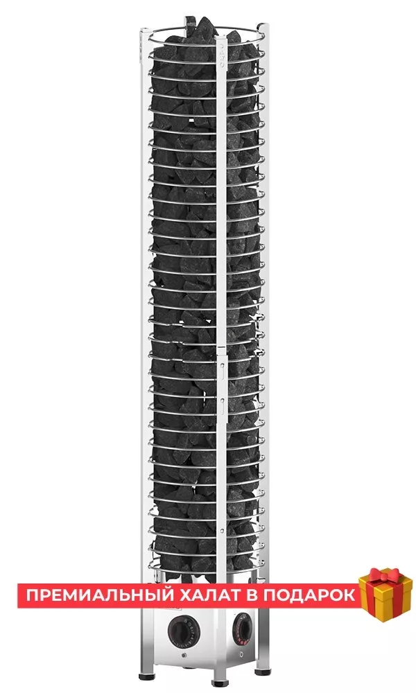 Изображение Электрическая печь SAWO TOWER TH3-60NB-P (6 кВт, встроенный пульт, нержавейка) 1