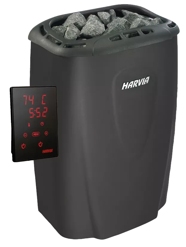 Фото HARVIA Электрическая печь Moderna V45XE Black с выносным пультом в комплекте
