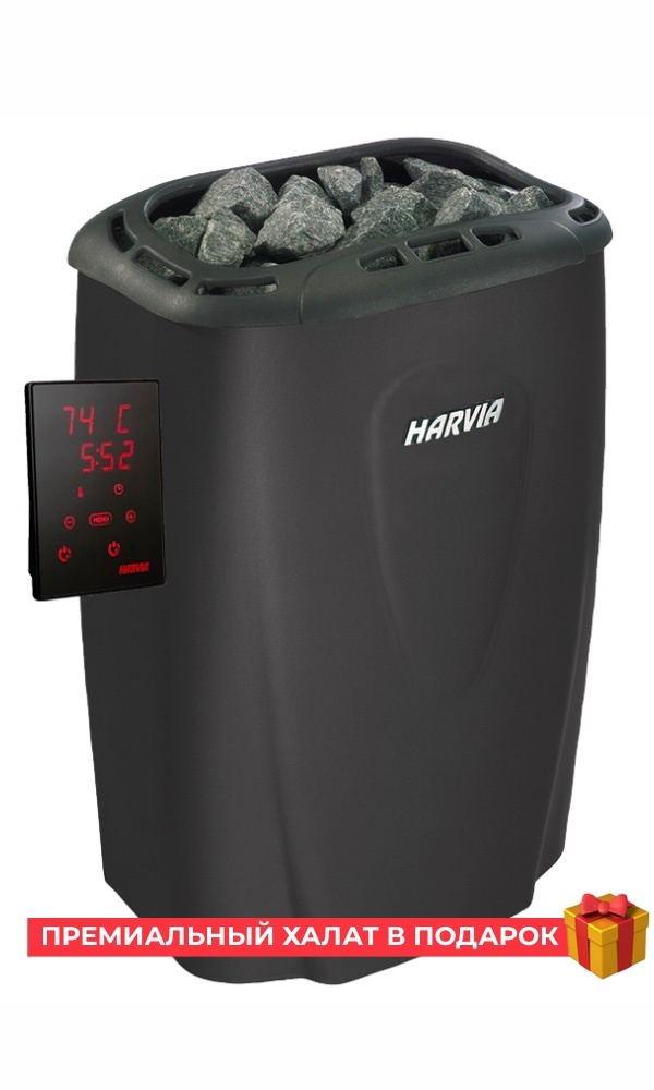 Изображение миниатюра HARVIA Электрическая печь Moderna V80XE Black с выносным пультом в комплекте 1