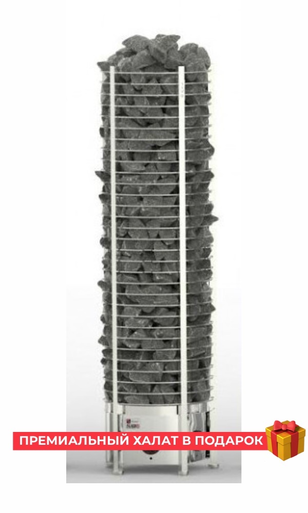 Изображение Электрическая печь SAWO TOWER TH6-90NB-P (9 кВт, встроенный пульт, нержавейка, круглая) 1