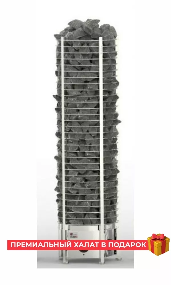 Изображение Электрическая печь SAWO TOWER TH6-90NB-P (9 кВт, встроенный пульт, нержавейка, круглая) 1