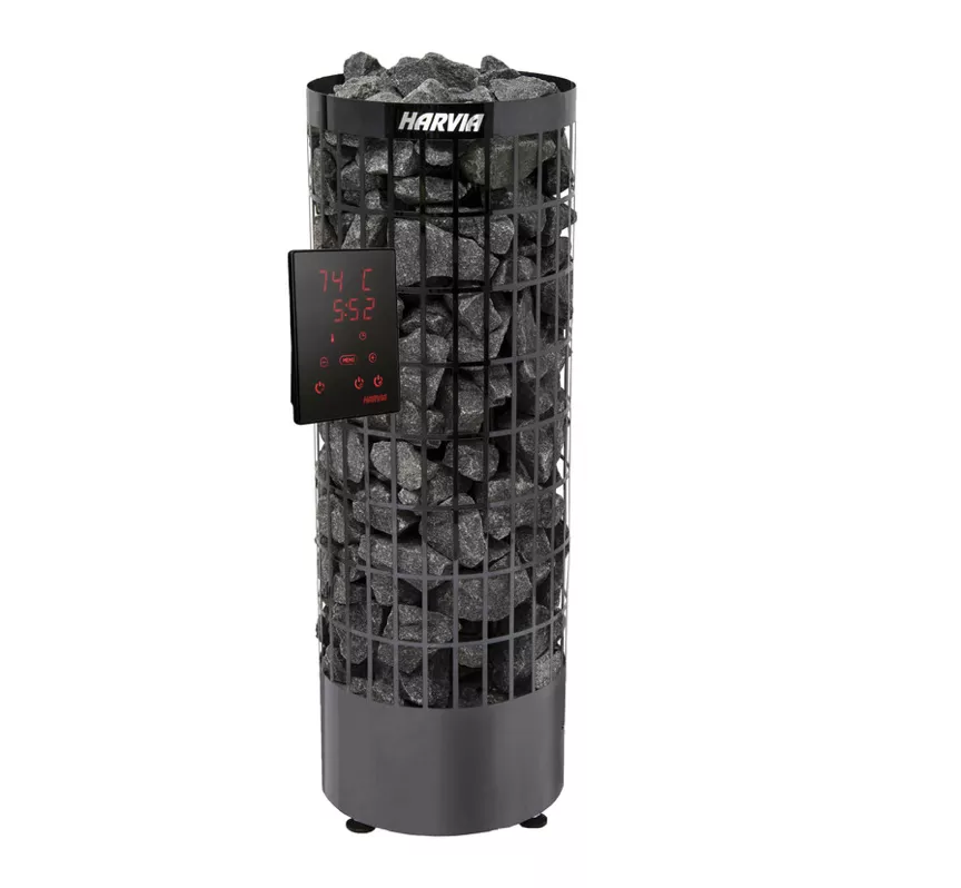 Изображение HARVIA Электрическая печь Cilindro PC90XE, черная (с выносным пультом в комплекте) 1