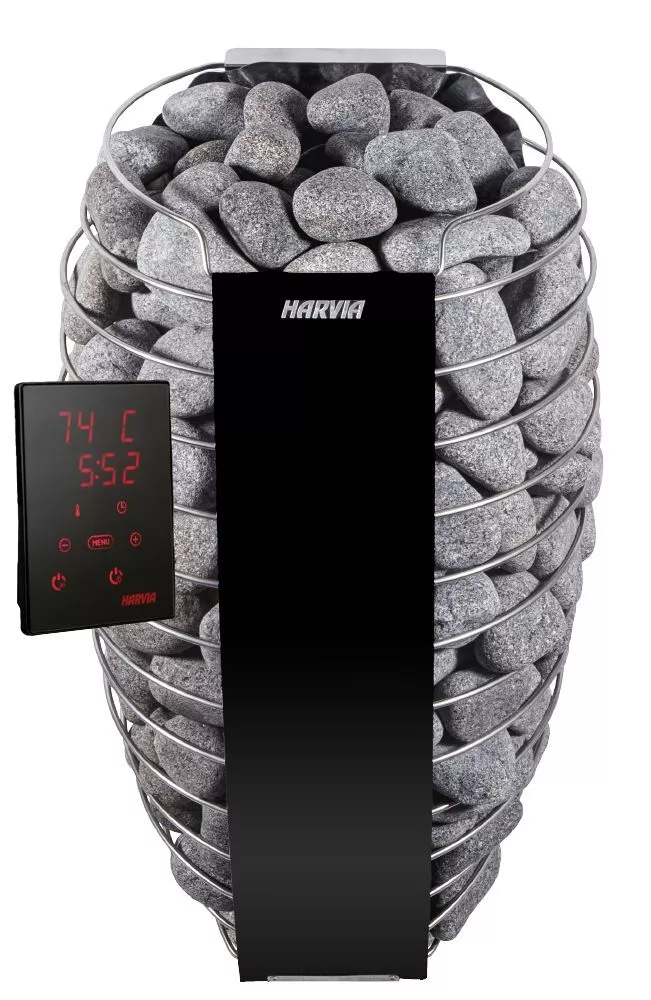 Изображение HARVIA Электрическая печь Spirit SP60XW Black с выносным пультом WiFi в комплекте, 6 кВт 1