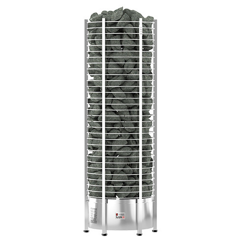 Изображение миниатюра Электрическая печь SAWO TOWER TH6-120NS-P (12 кВт, нержавейка, круглая), выносной пульт (пульт и блок мощности докупаются отдельно) 1