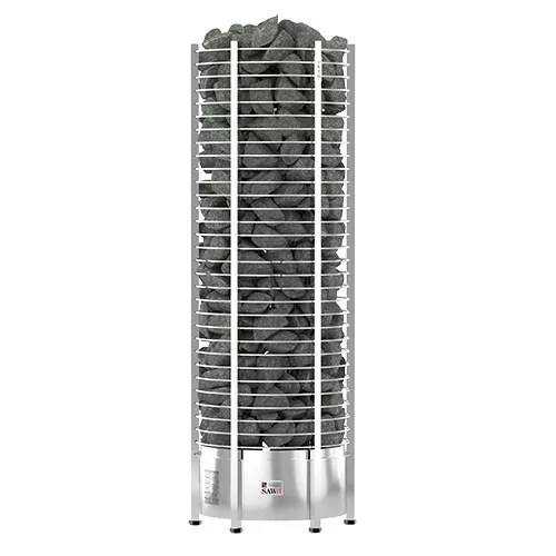 Изображение Электрическая печь SAWO TOWER TH6-120NS-P (12 кВт, нержавейка, круглая), выносной пульт (пульт и блок мощности докупаются отдельно) 1