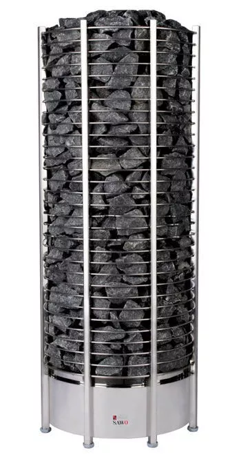 Изображение Электрическая печь SAWO TOWER TH12-150NS-P (15 кВт, нержавейка, круглая), выносной пульт (пульт и блок мощности докупаются отдельно) 1