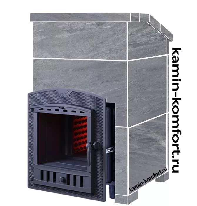 Изображение Чугунная печь для бани Комплект GFS ЗК 18 (П2) Президент 830/40 Талькохлорит 1