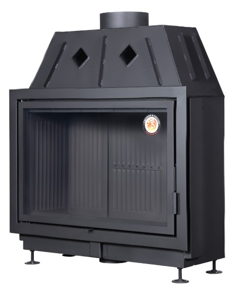 Изображение миниатюра Каминная топка Экокамин Альфа 1000 B подовая черный шамот 1