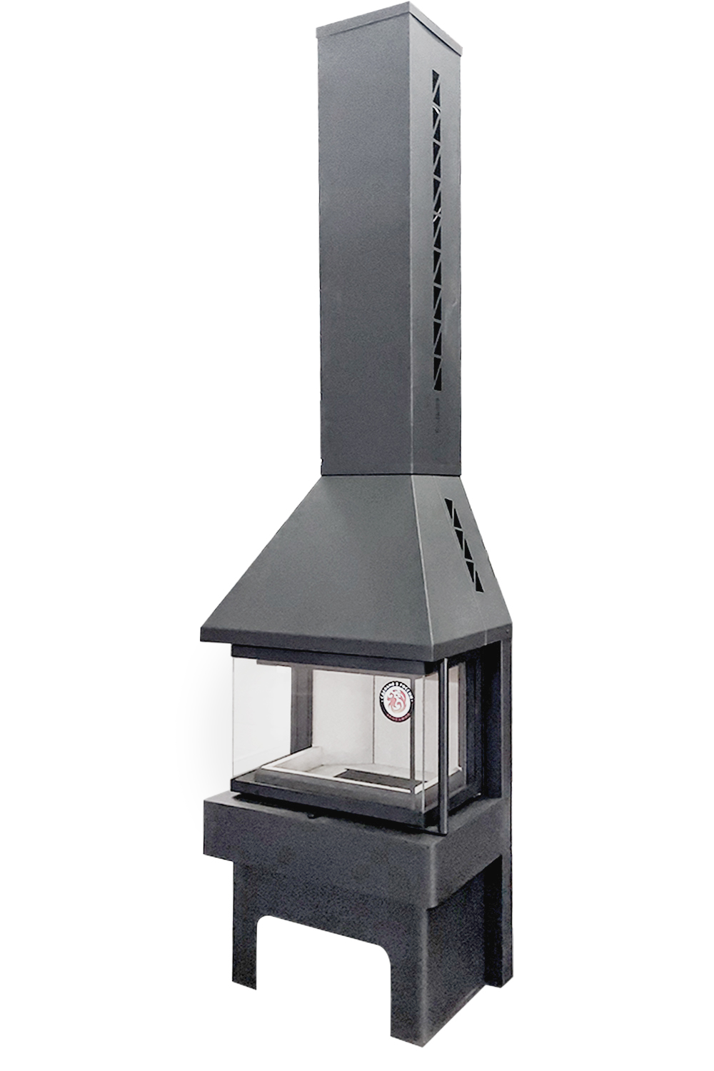 Изображение миниатюра Камин ПАНОРАМА ТРИ СТЕКЛА графит 1