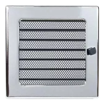 Фото Решетка 17*17 никель с жалюзи