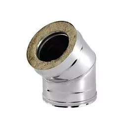 Фото Отвод с изоляцией 45°, D=130/230, полированный, AISI 321/304 0,5/0,5мм