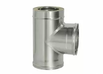 Фото Дымок - Тройник сендвич 90° d=250/330, AISI 439/439, 0,5/0,5мм 