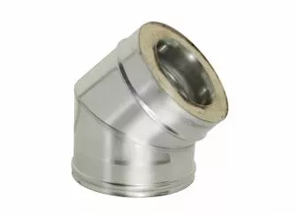 Фото Дымок - Колено сендвич 45° d=300/380, AISI 439/439, 0,5/0,5мм 