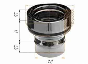 Фото Феррум - Переход на сэндвич, по воде D=150/210, AISI 430/430, 0,8/0,5 мм 