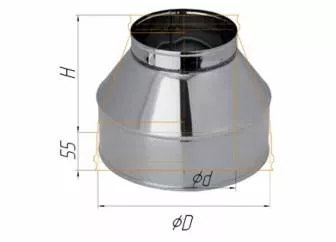 Фото Феррум - Конус D=200/280, AISI 430/430, 0,5/0,5 мм, по воде 