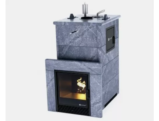 Печь для бани ИзиСтим Сочи-М2 в кожухе из талькохлорита сталь AISI 430