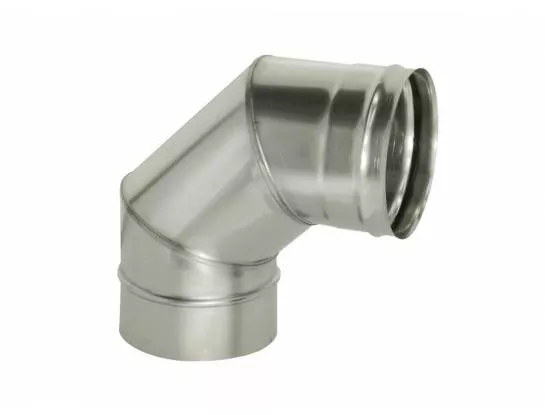 Дымок Lux - Колено 90° d=130, AISI 321, 0,8мм, серия Lux
