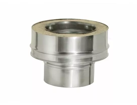 Дымок Lux - Переходник Моно-Термо d=130/210, AISI 321/439, 0,8/0,5мм, серия Lux