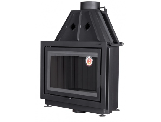 Каминная топка Экокамин Альфа 800 B черный шамот
