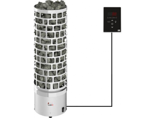 Электрическая печь SAWO ARIES ARI3-75Ni2-P (7,5 кВт, нержавейка), выносной пульт (встроенный блок мощности, пульт покупается отдельно)