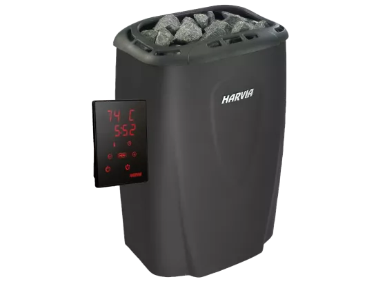 HARVIA Электрическая печь Moderna V45XE Black с выносным пультом в комплекте