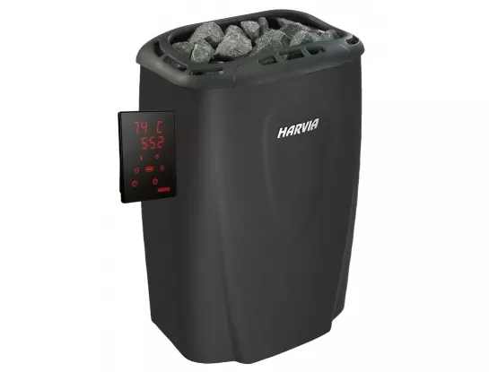 HARVIA Электрическая печь Moderna V60XE Black с выносным пультом в комплекте