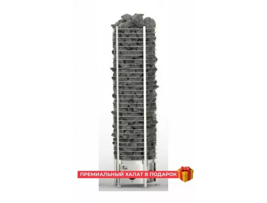 Электрическая печь SAWO TOWER TH6-90NB-P (9 кВт, встроенный пульт, нержавейка, круглая)