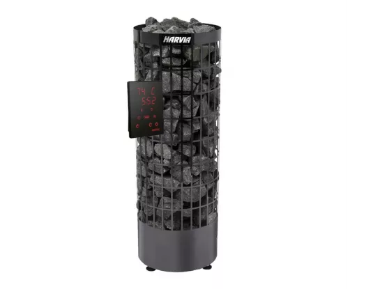 HARVIA Электрическая печь Cilindro PC90XE, черная (с выносным пультом в комплекте)
