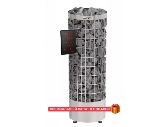 HARVIA Электрическая печь Cilindro PC70XW WiFi, нержавеющая сталь (с выносным пультом WiFi в комплекте)