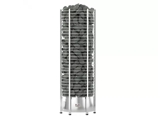 Электрическая печь SAWO TOWER TH6-120NS-P (12 кВт, нержавейка, круглая), выносной пульт (пульт и блок мощности докупаются отдельно)
