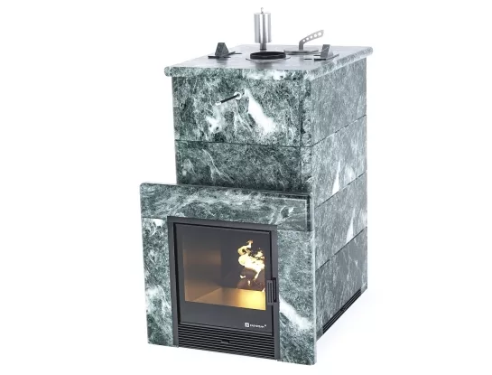 Печь для бани ИзиСтим Геленджик в кожухе из змеевика сталь AISI 430