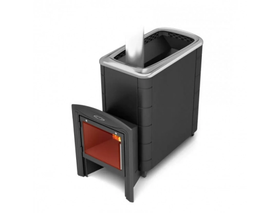Печь для бани ТУНГУСКА XXL 2013 CARBON ВИТРА, антрацит (TMF) 12-24 м3
