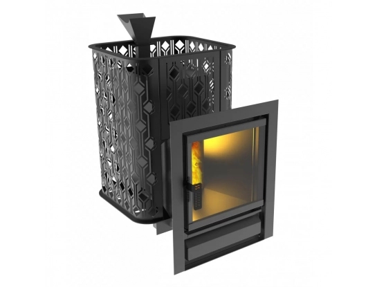 Печь для бани из нерж. VARNA 16 с закрытой каменкой (Black Stove) до 16 м3