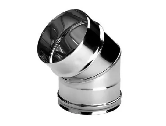 Отвод одностенный 45°, D=104, AISI 304 0,5мм