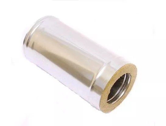 Труба с изоляцией L=500, D=120/220, оцинкованная, AISI 321/ОЦ 0,5/0,5мм