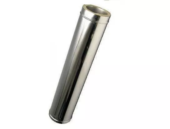 Труба с изоляцией L=1000, D=120/220, оцинкованная, AISI 321/ОЦ 0,5/0,5мм