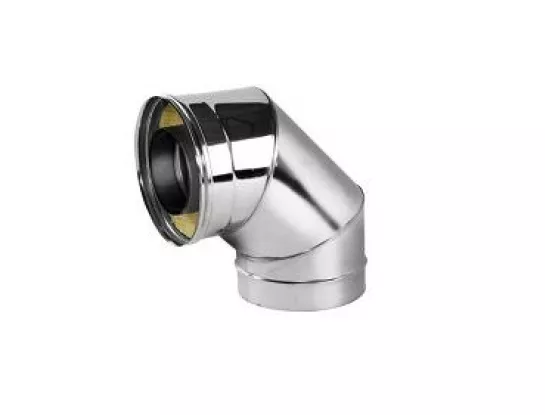 Отвод с изоляцией 90°, D=120/220, полированный, AISI 321/304 0,8/0,5мм