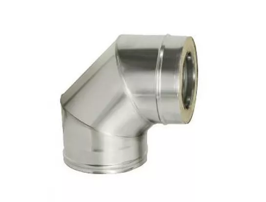 Отвод с изоляцией 90°, D=120/220, оцинкованный, AISI 321/ОЦ 0,5/0,5мм