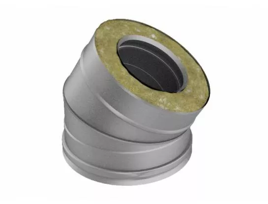 Отвод с изоляцией 30°, D=180/280, полированный, AISI 321/304 0,5/0,5мм 