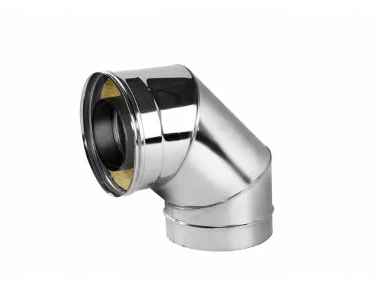 Отвод с изоляцией 90°, D=180/280, полированный, AISI 321/304 0,5/0,5мм 