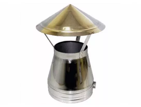 Зонт с изоляцией D=200/300, полированный, AISI 321/304 0,8/0,5мм 