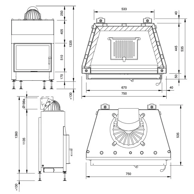 Топка SCHMID Ekko  W 6751h с теплообменником