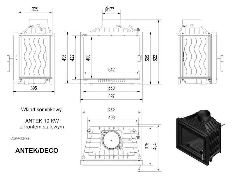 Топка Antek DECO 2