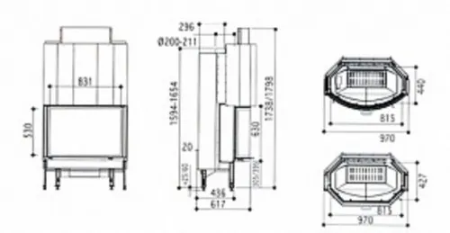 Топка SUPRA Diademe 501 B Pack N